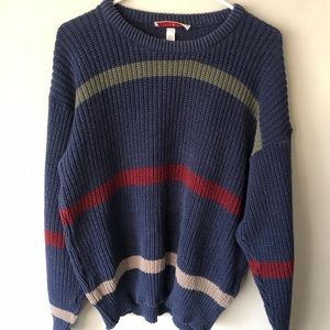 Vintage American Classic Ribbed Crewneck Sweater